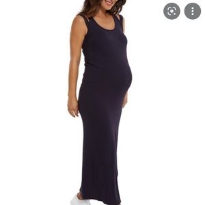 Stowaway collection maternity dress- navy